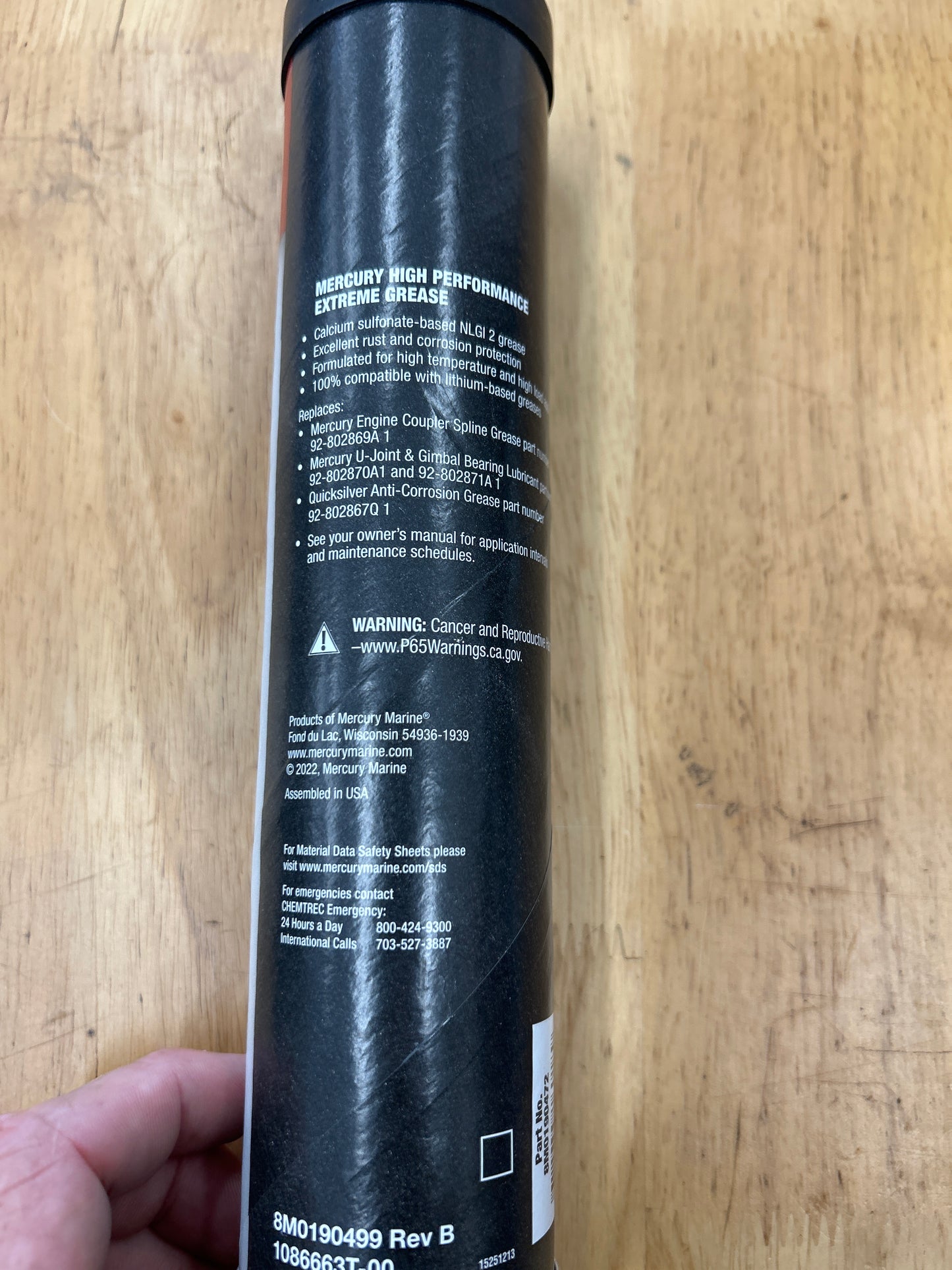 Mercury Extreme Grease 14 oz cartridge