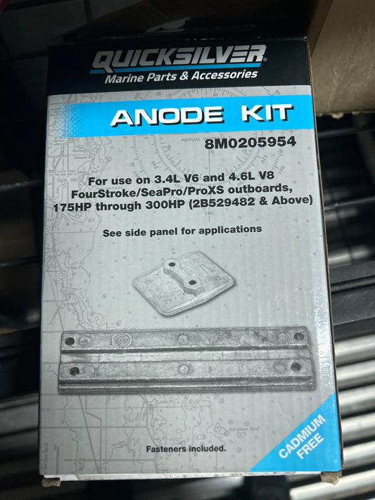 Anode Kit for 3.4 V6 and 4.6 V8 4stroke/seapro/pro xs 175-300 hp