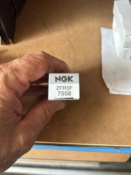 NGK V power resistor type spark plugs ZFR5F or 7558