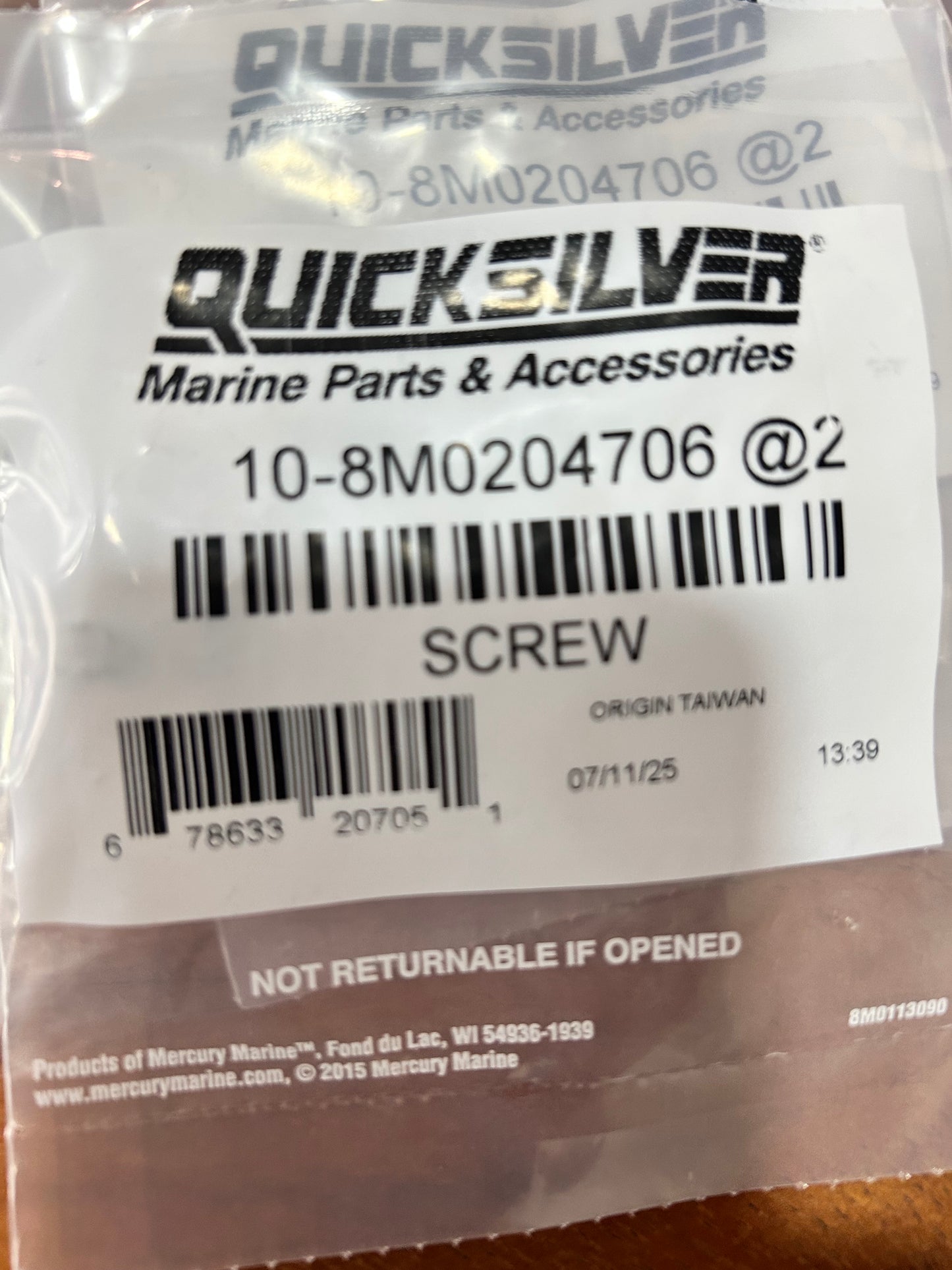 10 mm screws 2per package